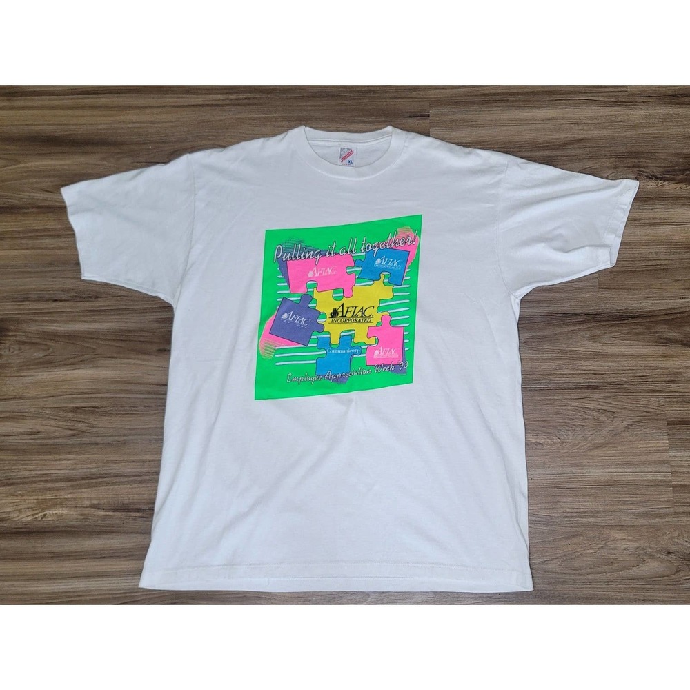 Vtg 1993 AFLAC Pulling It All Together T-shirt Jerzees